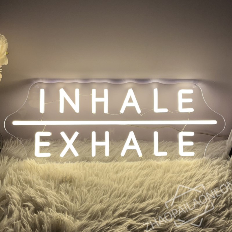 Pilates Yoga House - Inhale and Exhale Neon Sign Light