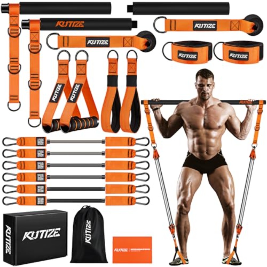 Pilates & Yoga Studio Alineacion - Pilates Bar Kit with Resistance Bands,