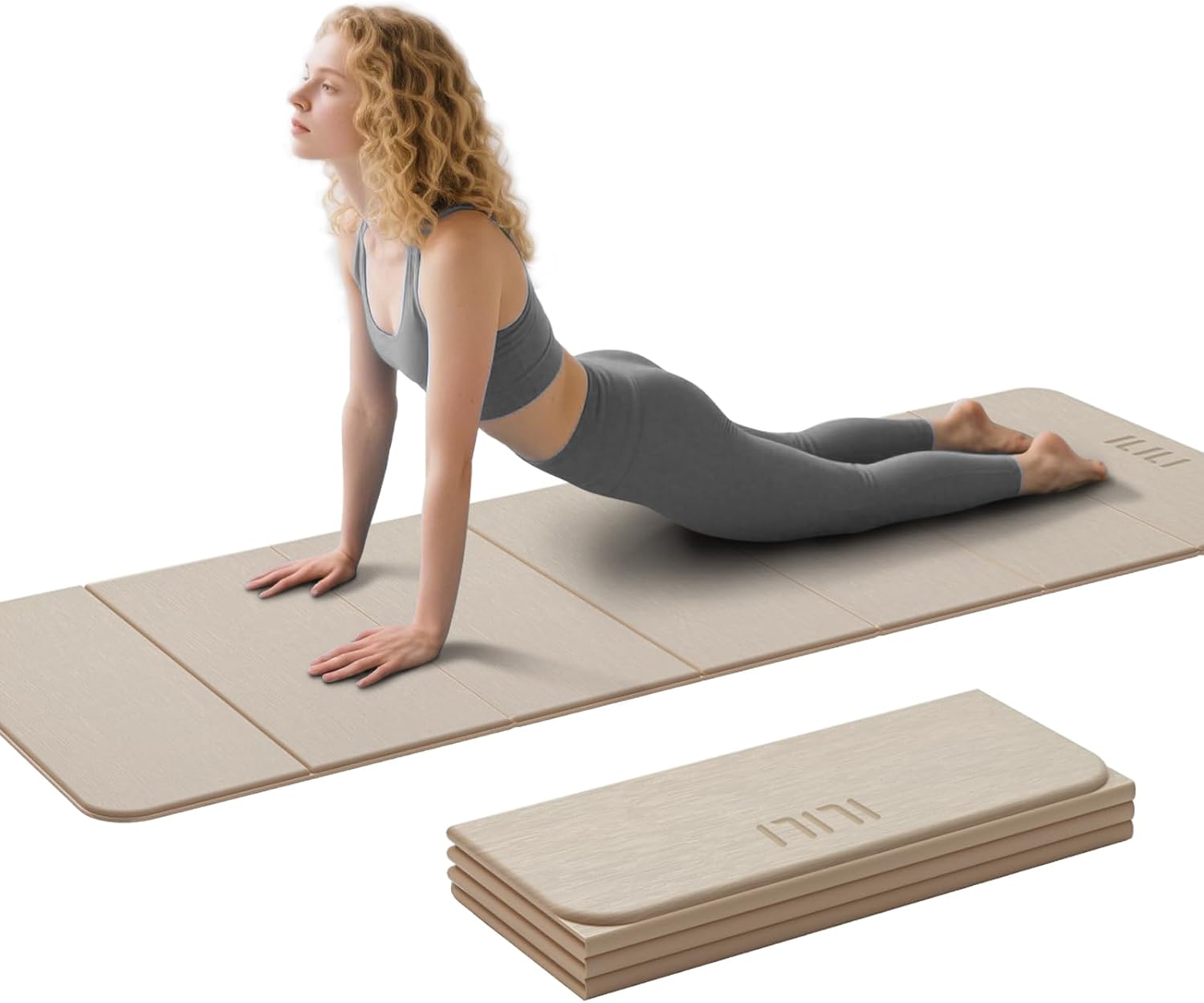 Pilates Is Yoga - Foldable Yoga Mat 71x24x0.3'' TPE Non-Slip