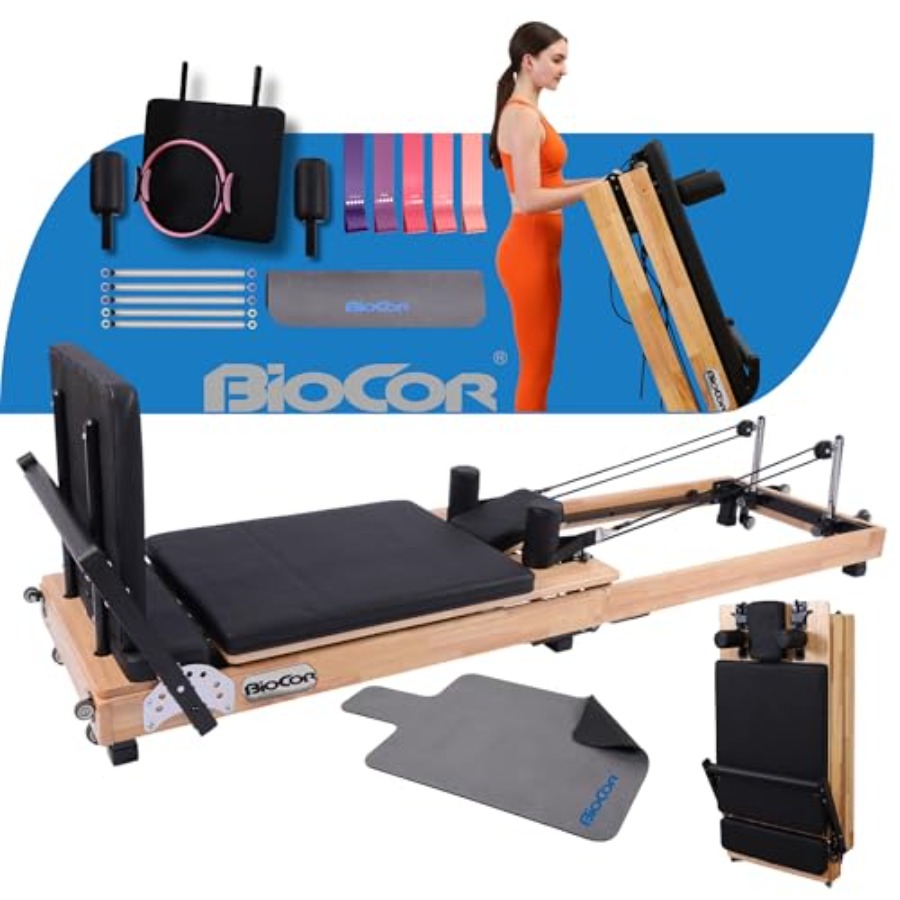 Pilates Reformer Spring - MAX4.0 Pilates Reformer Wood Home Workout