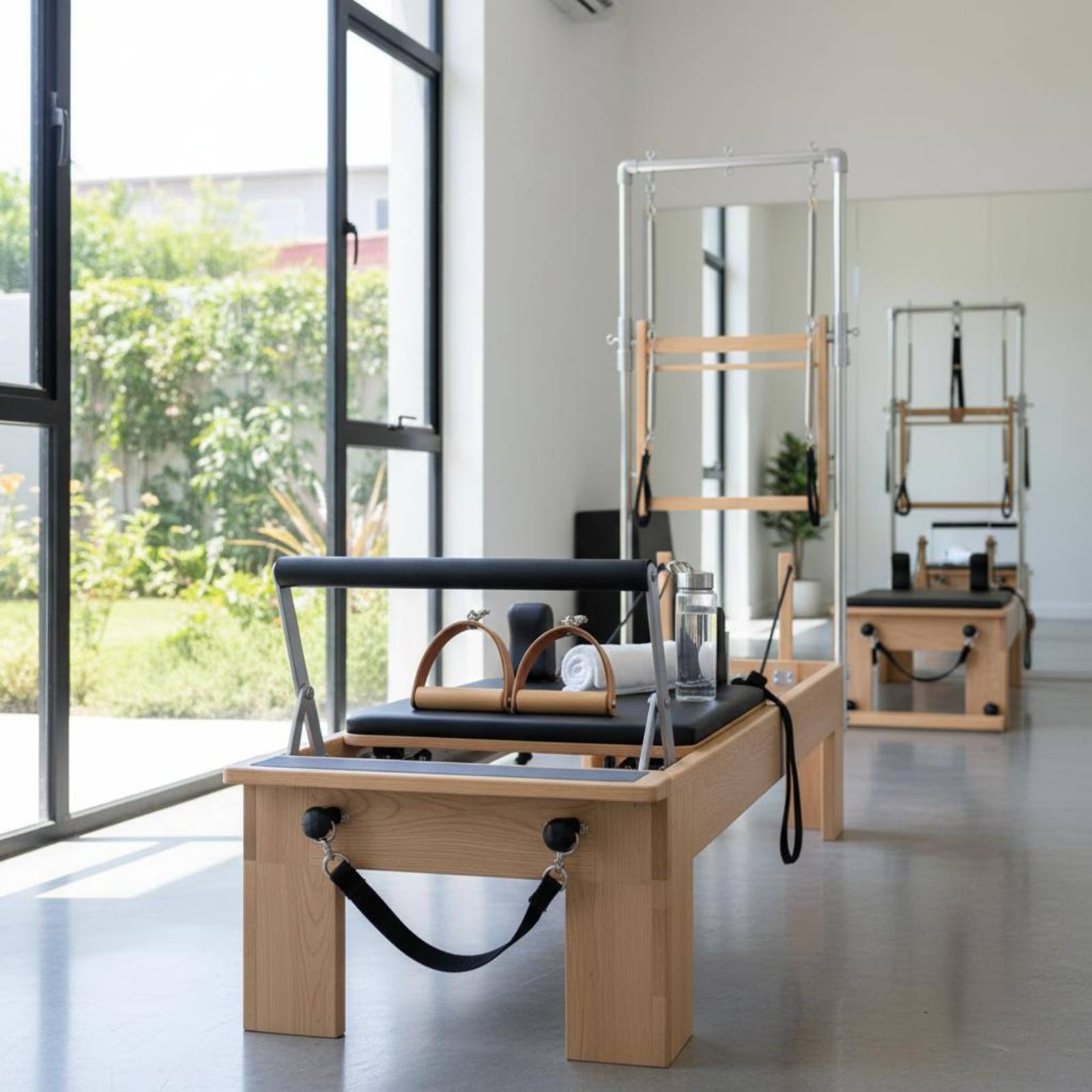 2 Pieces Leather Wood Handles  - مراجعة Pilates & Yoga Studio Alineacion وسعره