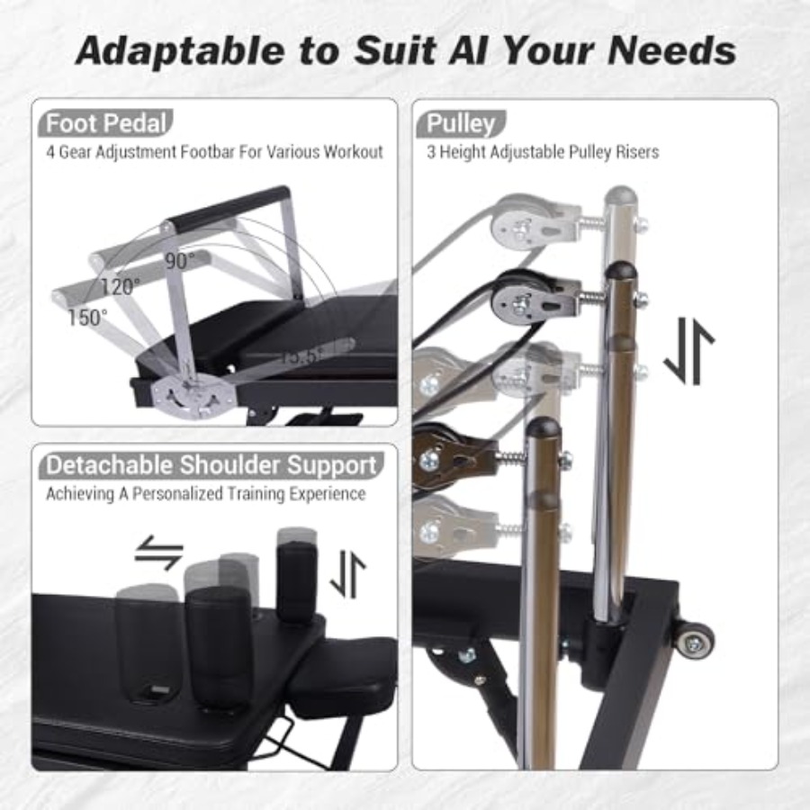 Home Pilates Reformer Machine, - مراجعة Pilates Reformer Spring وسعره