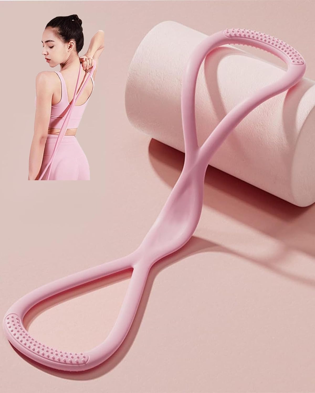 Figure-8 yoga resistance band, - مراجعة Pilates Yoga Board وسعره