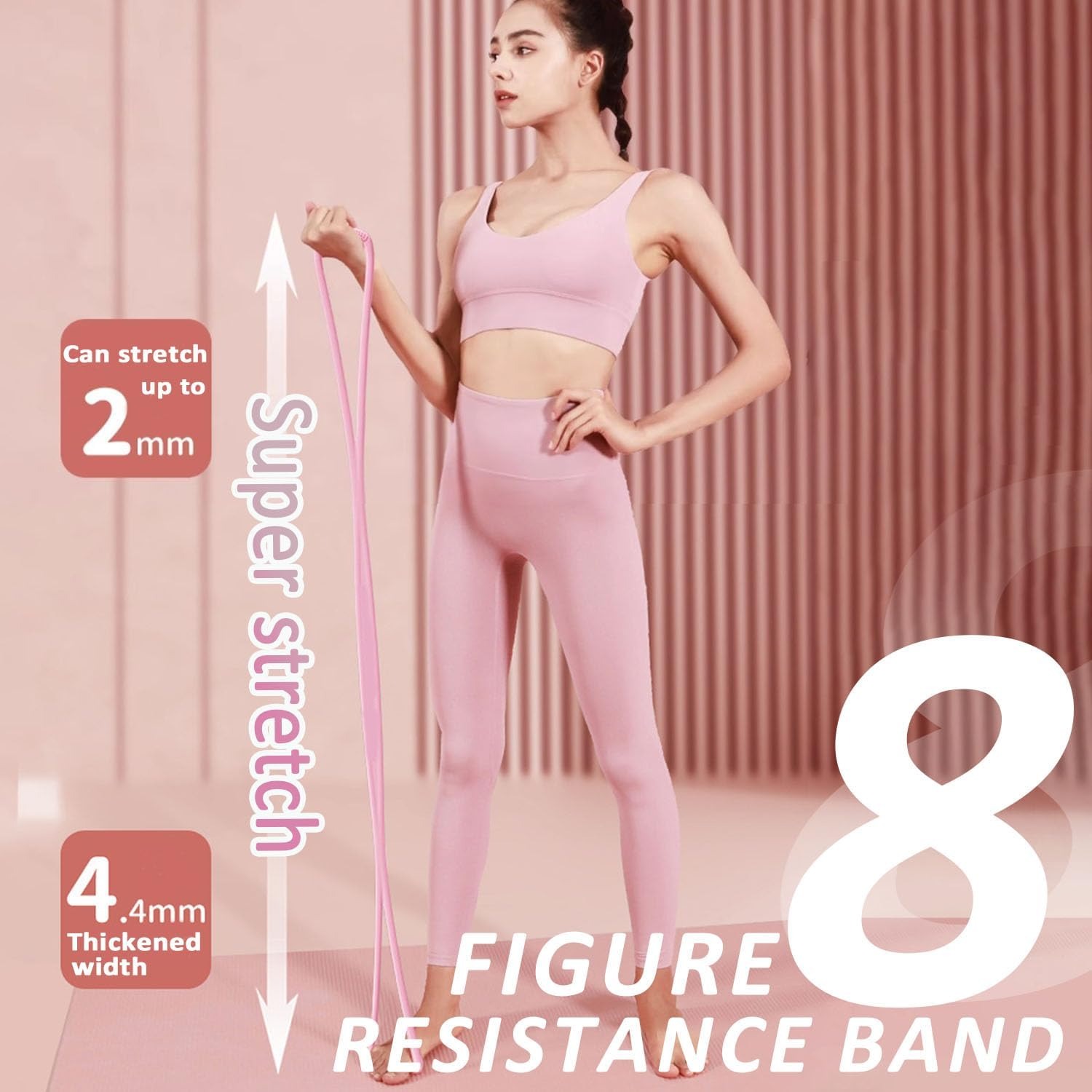 Figure-8 yoga resistance band, - مراجعة Pilates Yoga Board وسعره