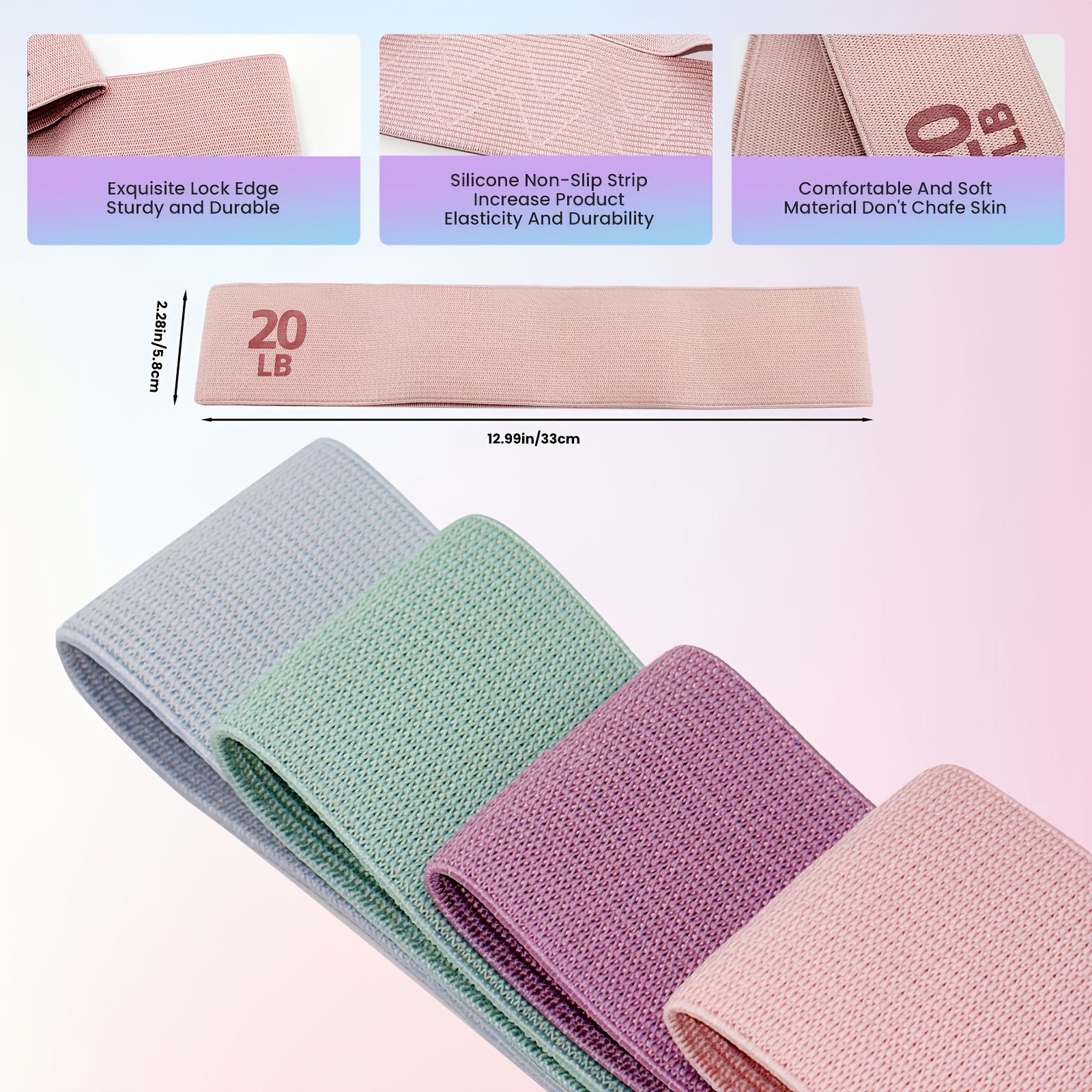1Pc/4Pcs Fitness Resistance Ba - مراجعة Pilates Yoga Board وسعره