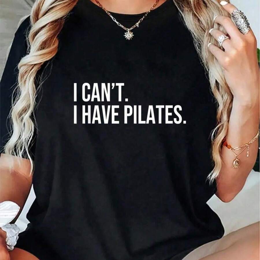 100% Cotton Casual Short Sleev - مراجعة Pilates & Yoga Studio Alineacion وسعره