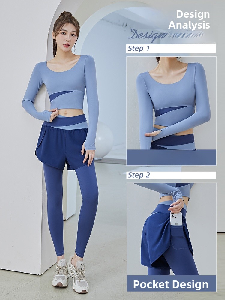 Mint Peach Color Block Yoga Fi - مراجعة Pilates Yoga Morning وسعره