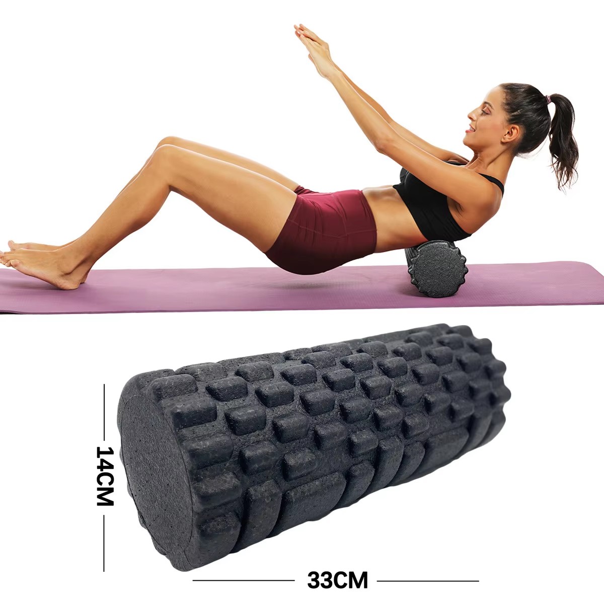 30/33cm Fitness Foam Roller Yo - مراجعة Pilates Yoga Roller وسعره