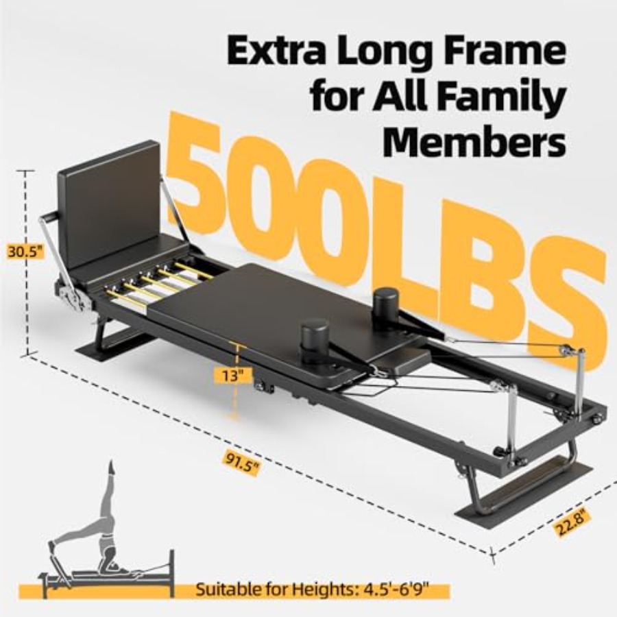 Foldable Pilates Reformer Mach - مراجعة Pilates Reformer Spring وسعره