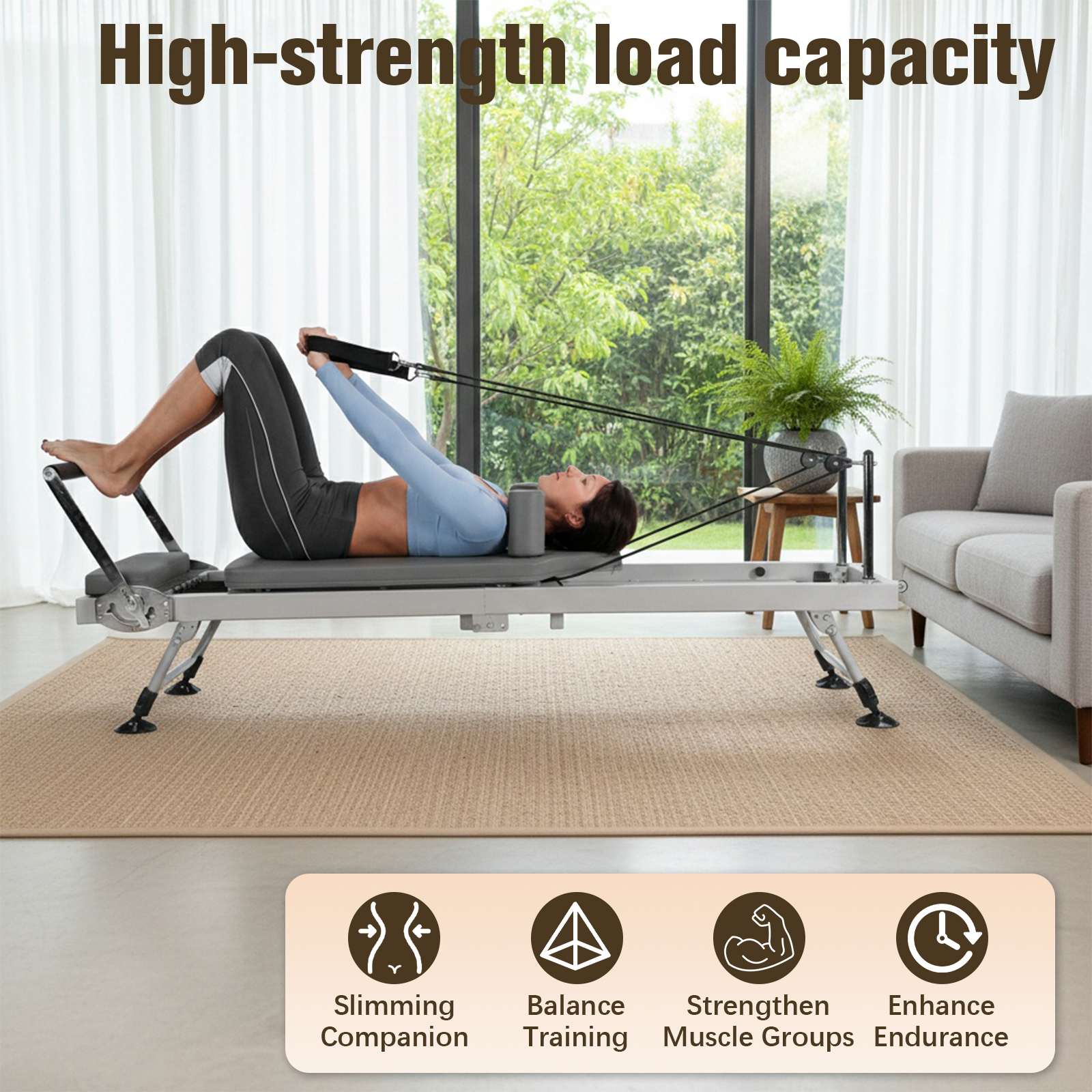78 In Smooth Glide Carriage Re - مراجعة Pilates Reformer Spring وسعره