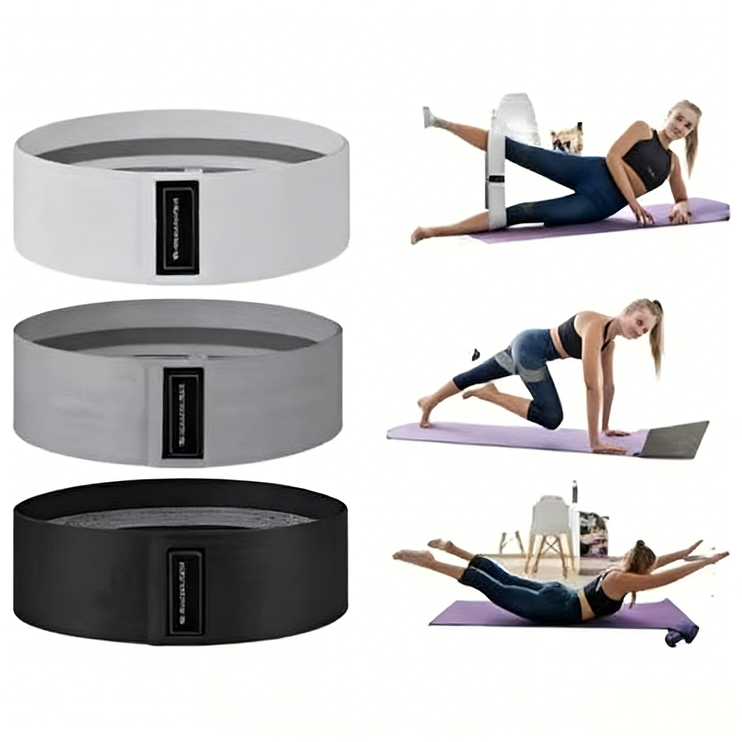 Basic Fabric Resistance Bands, - مراجعة Pilates Yoga Board وسعره