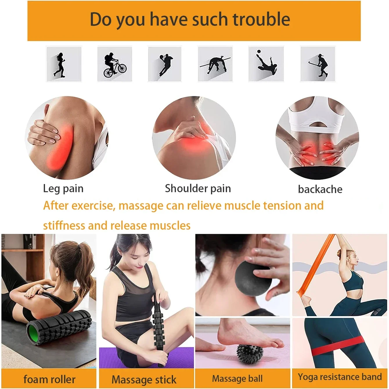 6 in 1 Yoga Training Tools, Fo - مراجعة Pilates Yoga Roller وسعره