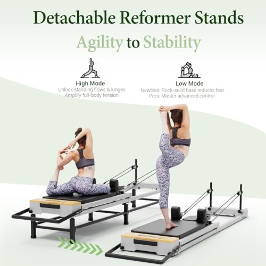Foldable Pilates Reformer 91 w - مراجعة Pilates Reformer Spring وسعره