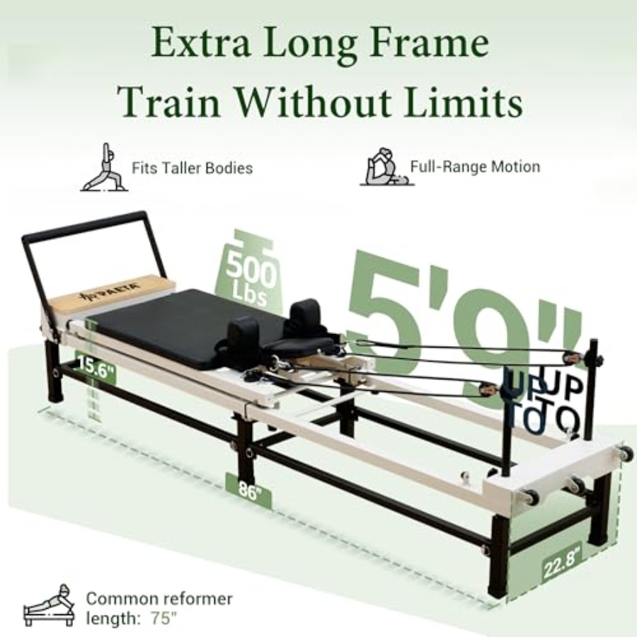 Foldable Pilates Reformer 91 w - مراجعة Pilates Reformer Spring وسعره