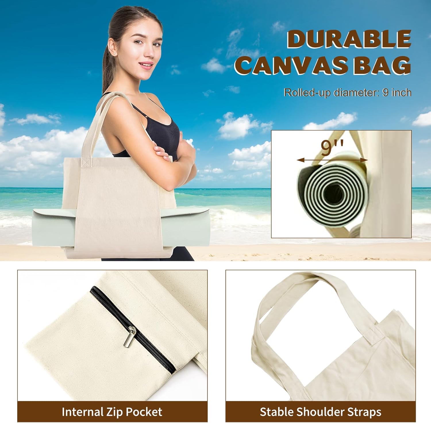 Yoga Mat Carrier Tote Bag with - مراجعة Pilates Is Yoga وسعره