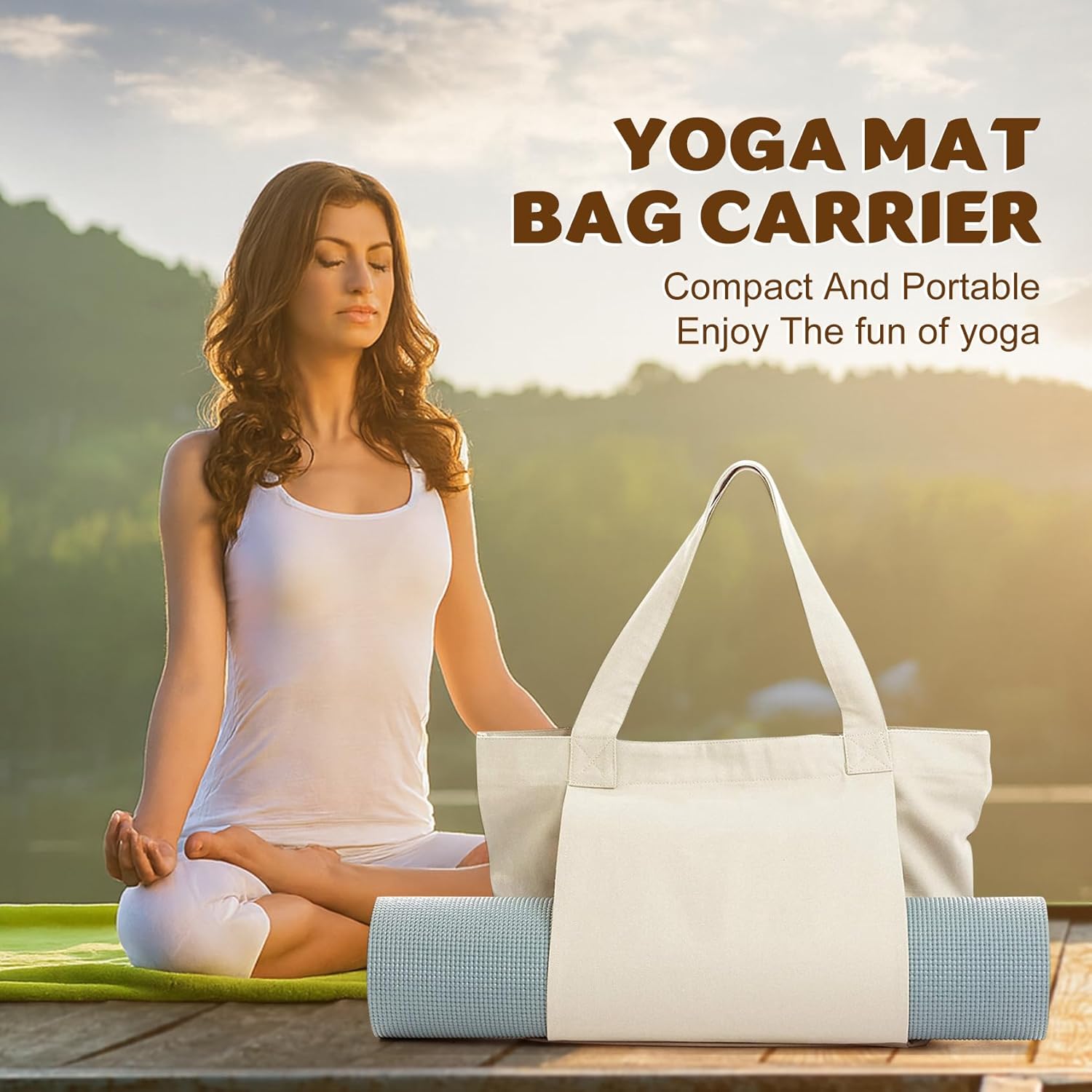 Yoga Mat Carrier Tote Bag with - مراجعة Pilates Is Yoga وسعره