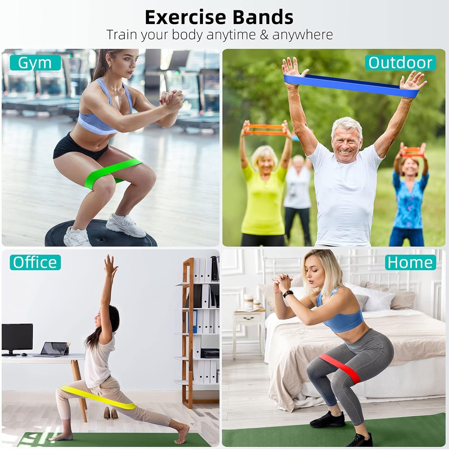 Different Resistance Bands Yog - مراجعة Pilates Yoga Board وسعره