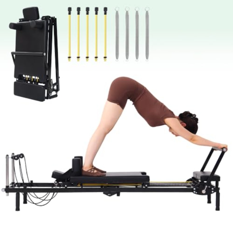 Foldable Pilates Reformer Mach - مراجعة Pilates Reformer Spring وسعره